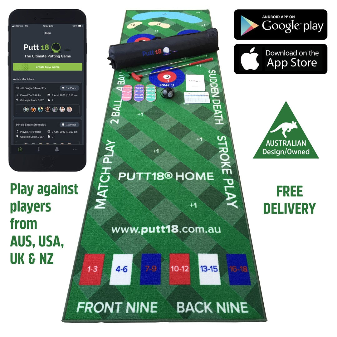 Putt18 Putting Mat Game with App