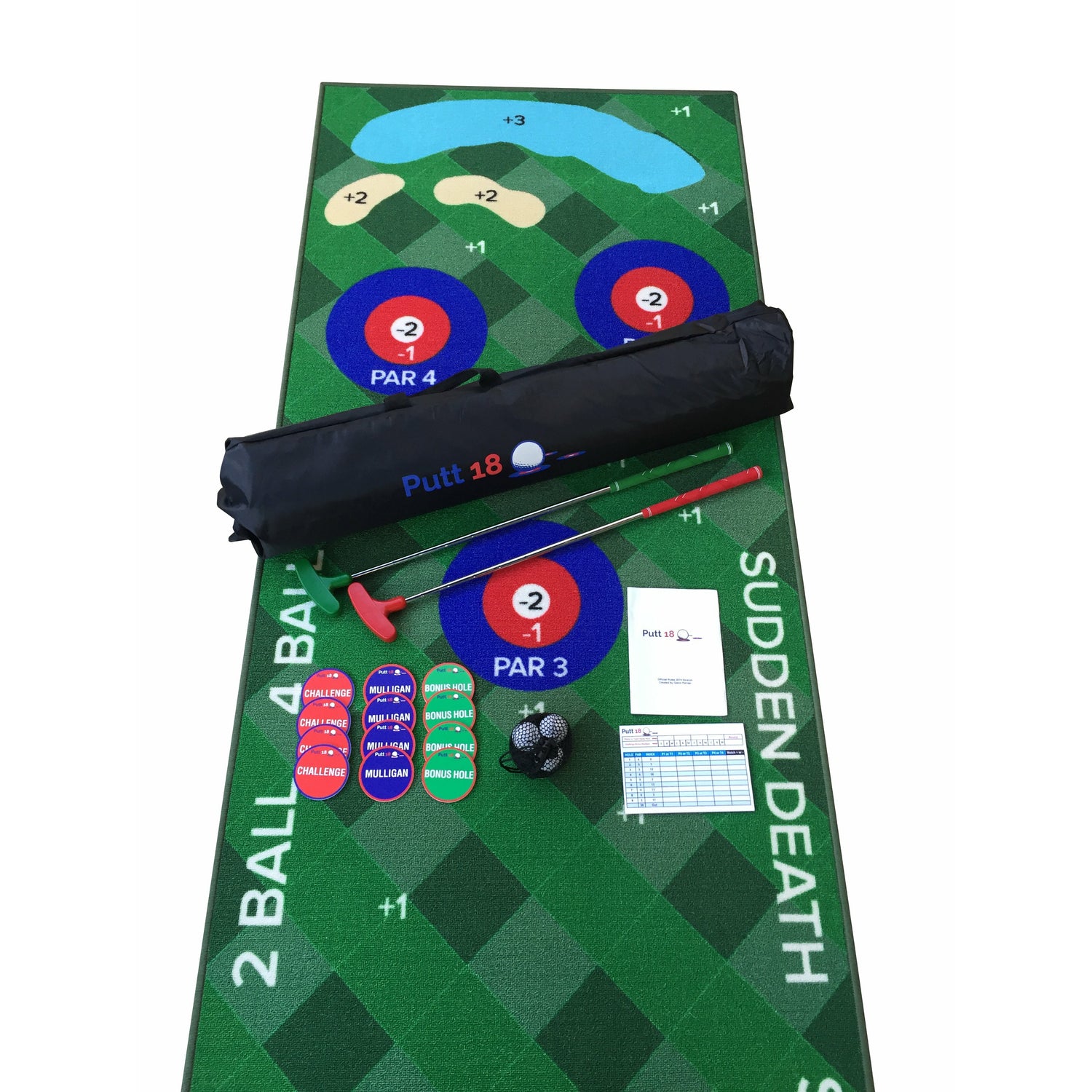 PUTT18 Putting Mat Game FAMILY PACK 